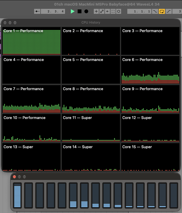 1 track, Waves L4, 64 samples
